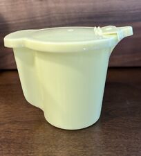 VTG Tupperware Creamer Sugar 574-4 & 575-3 Container Flip Lid Dispenser Yellow picture