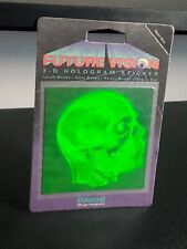 1993 Skull and Brain Polaroid Future Vision Hologram Sticker Sealed Card RARE picture