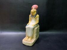 Altar Statue of Goddess of Healing & War Sekhmet Wearing Sun Disk. picture
