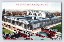 Postcard New York City Penn Railroad Train Station Depot 1910s Unposted Divided picture