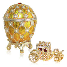 Golden Coronation Faberge Egg Replica set: Large 3.5 inch with Carriage by Vtry picture