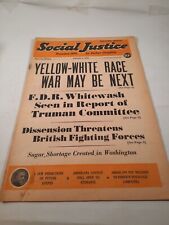 Social Justice Father Coughlin Magazine Weekly February 2 1942 vtg picture