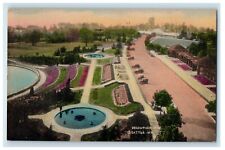 1935 Bird's Eye View Volunteer Park Seattle Washington WA Handcolored Postcard picture