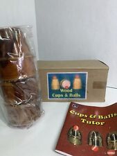 Wooden Cups and Balls~Deluxe Wood Version of Classic Magic Trick~Cup & Ball Set picture