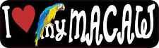 10x3 I Love My Macaw Bumper Sticker Vinyl Window Pet Animal Decal Sign Stickers picture