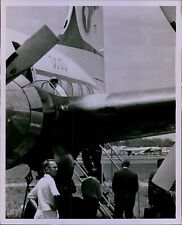 LG860 1963 Original Bob East Photo MAN BOARIND PLANE Leaves for Venezuela DC-68 picture