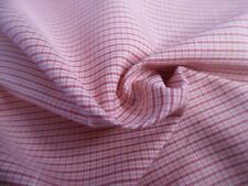 COTTON SUITING~MICRO PLAID~SHADES BERRY PINK/WHITE~15