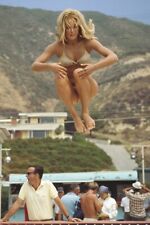 DON'T MAKE WAVES SHARON TATE JUMPING ON TRAMPOLINE MALIBU BEACH 24x36 Poster picture