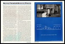 1939 Bayway Engineering Chemical Recovery System Diagram Article 2-Page Print Ad picture