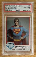 1978 Superman Movie Trading Card #1 PSA 8 - RARE- ONLY ONE GRADED HIGHER DC picture