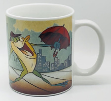 Looney Tunes Sun Signs AQUARIUS FROG Sing in the Rain ceramic mug 1994 Vintage. picture
