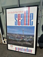 Great Northern Railway GNry Original Seattle WORLDS FAIR Travel Poster 1962 picture