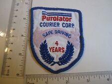 Vintage Purolator Courier Corp. 4 Years Safe Driving Patch BIS picture