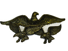 Vintage 1960-70s Solid Brass Eagles Wall Decor Set Of Three Patriotic Americana picture