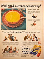 Lipton's Noodle Soup Red Cross Day WW II Vintage Print Ad 1943 picture