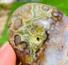 183g Natural Colourful Ocean Jasper Crystal Polished Palm stone Specimen Healing picture