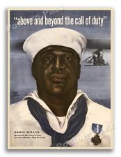 “Dorie Miller” 1942 Vintage Style WW2 War Navy Recruitment Poster - 18x24 picture