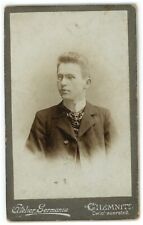 Antique CDV Circa 1870'S Handsome Young Man Wearing Glasses Chemnitz Germany picture