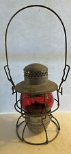 New York Central System Railroad Lantern Adlake Kero Stamped NYCS picture