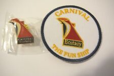 CARNIVAL CRUISE LINES ECSTASY Platinum Past Guest PIN AND IRON ON PATCH    picture
