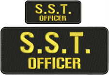 SST OFFICER embroidery Patch 4x10 and 2x5 hook picture