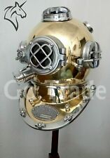 Vintage Solid Brass Sea Scuba Divers Diving Helmet Antique US Na picture