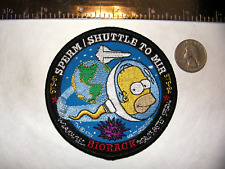 STS-81/STS-84 Sperm/(Space) Shuttle to Mir Homer Simpson BIORACK Patch NASA Rare picture