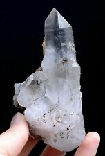204g Natural Clear Crystal Cluster & Arsenopyrite Dolomite Mineral Specimens picture