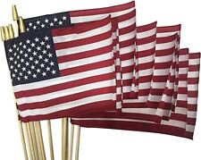 GIFTEXPRESS Proudly 8x12 Inch Spearhead Handheld American Stick Flag - Qty 11 picture