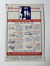VINTAGE 1940s U.S. Strong Libbys Foods TAG nutritional guide Advertising picture