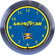 GOODYEAR TIRES NEON CLOCK Sign Lamp Light picture