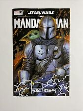 Star Wars Mandalorian #1 (2023) 9.4 NM Kirkham Battle Damage Lightning Remark picture