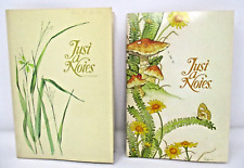 Vintage Current Just A Notes Stationery 1970s Mushroom Grass Dandelion Butterfly picture