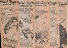 1985 Mark Trail's Outdoor Tips x5 Ed Dodd Daily Newspaper Illustration Strips  picture