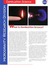 NASA Microgravity Research Division Combustion Science Pamphlet Book Foldout picture