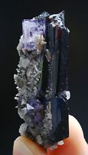 35g Natural Purple Fluorite Wolframite Crystal Mineral Specimen/YaogangxianChina picture