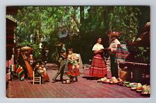 Los Angeles CA-California, Olvera Street Mexican Bazaar, Kids, Vintage Postcard picture