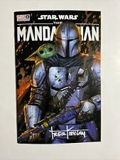 Star Wars Mandalorian #1 (2023) 9.4 NM Kirkham Battle Damage Artisan Signature picture