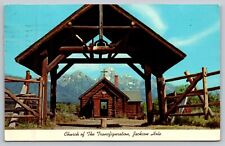 Vintage Postcard View of Winter Chapel of the Transfiguration Moose Wyoming WY picture