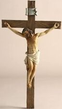 Roman Jesus Nailed On The Cross Resin Wall Crucifix, 14 Inch picture
