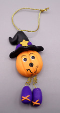 JLE Polymer Clay Pumpkin Halloween Christmas Holiday Ornament picture