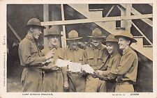 Camp Singing Practice, World War I Postcard, Passed by Army Censor picture