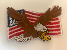 United States Flying American Eagle American flag iron on patch biker patch 3” picture