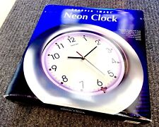 BRAND NEW Sharper Image Neon Wall Clock LARGE Vintage 90s/00s NIB picture