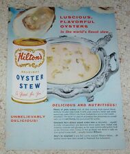 1962 ad page - Hilton's canned Oyster Stew - grocery food vintage PRINT ADVERT picture
