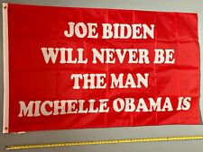 DONALD TRUMP FLAG *FREE SHIP USA SELLER 2024 Biden Will Never Red USA Sign 3x5' picture