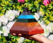Large 6 Inches 150MM Natural Seven Chakra Metaphysical Healing Egyptian Pyramid picture