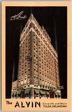 The Alvin Hotel 7th And Main Tulsa Oklahoma OK Coffee Shop Postcard picture