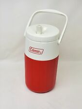 1985 Coleman Thermos Hot Cold Beverages 5590 Red & White Made in USA ☆PERFECT☆ picture