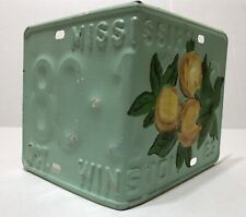 Vintage 1963 Winston Co Mississippi Painted License Plate for Bird House / Craft picture
